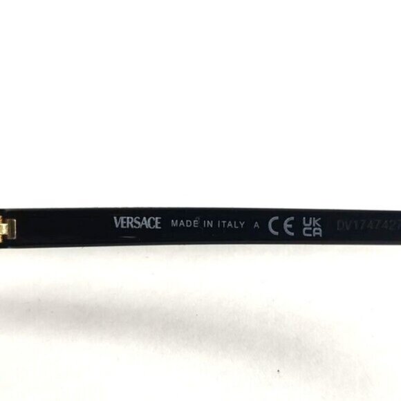 VERSACE Suglasses VE2140 1002 Pilot Aviator Greca Shield Black Designer main image 4